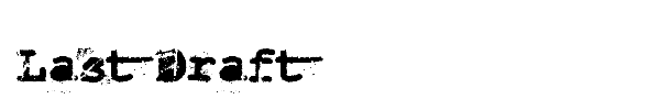 Last Draft font preview